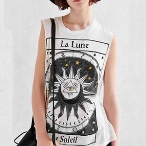 UO La Lune Le Soleil Distressed Tank